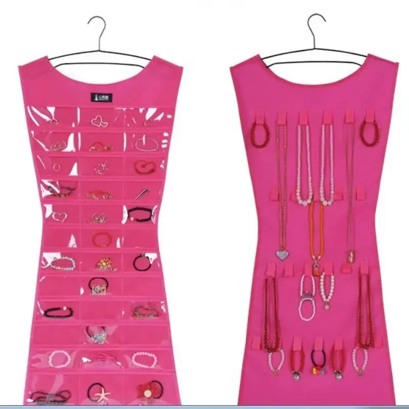 Hanging Storage Bag Jewelry Holder Necklace Bracelet Earring Ring Jewelry Organizers and Storage Jewelry Box ( No Hanger)