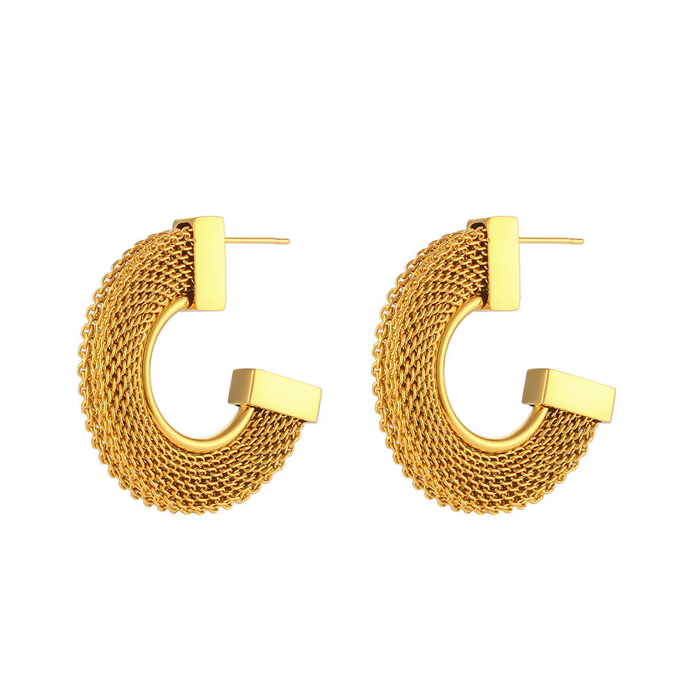 Fashionable Personalised Popular Stainless Steel Earrings Jewellery Bijou'KAEL