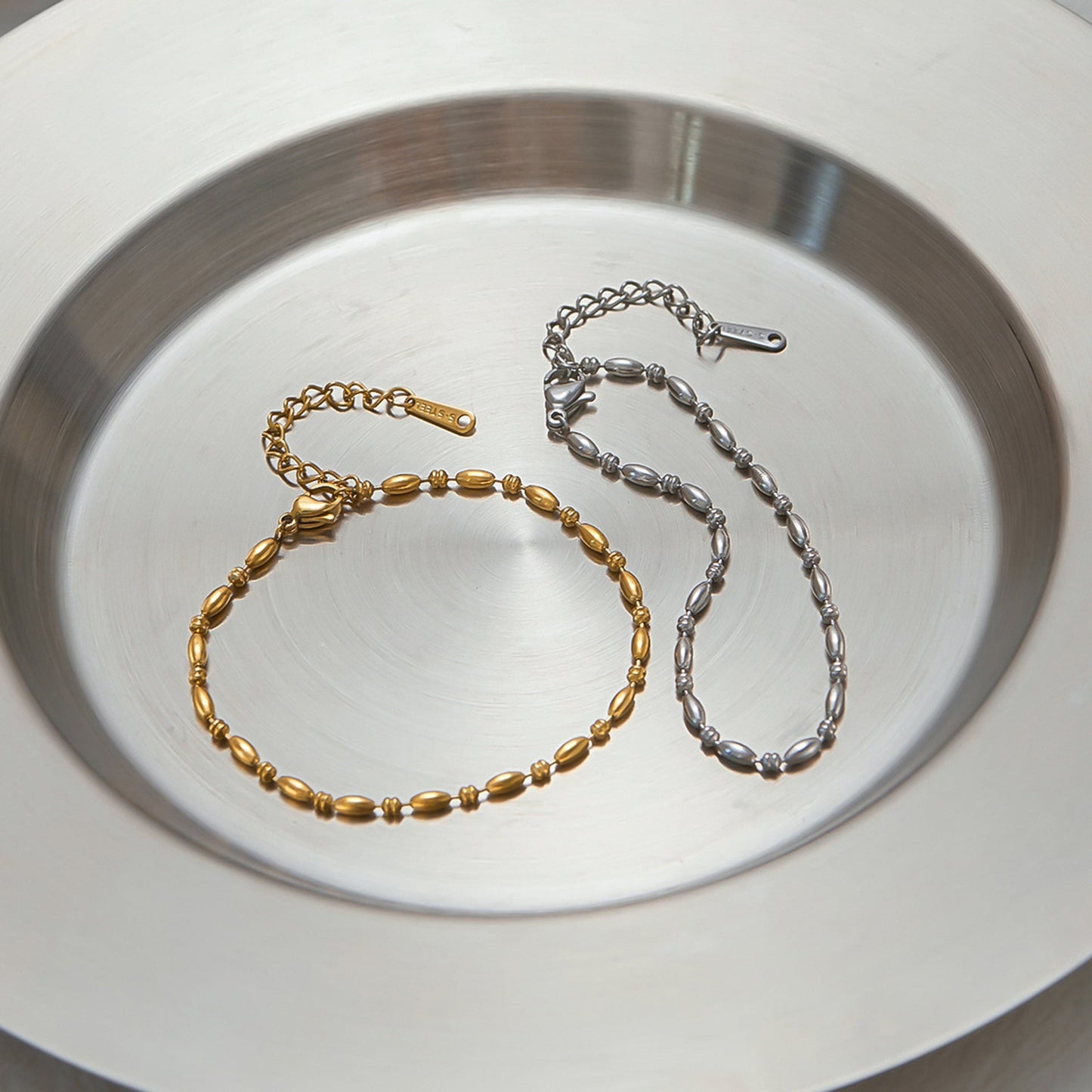 Stainless Steel Ring Ins Shell Bracelet Bijou'KAEL