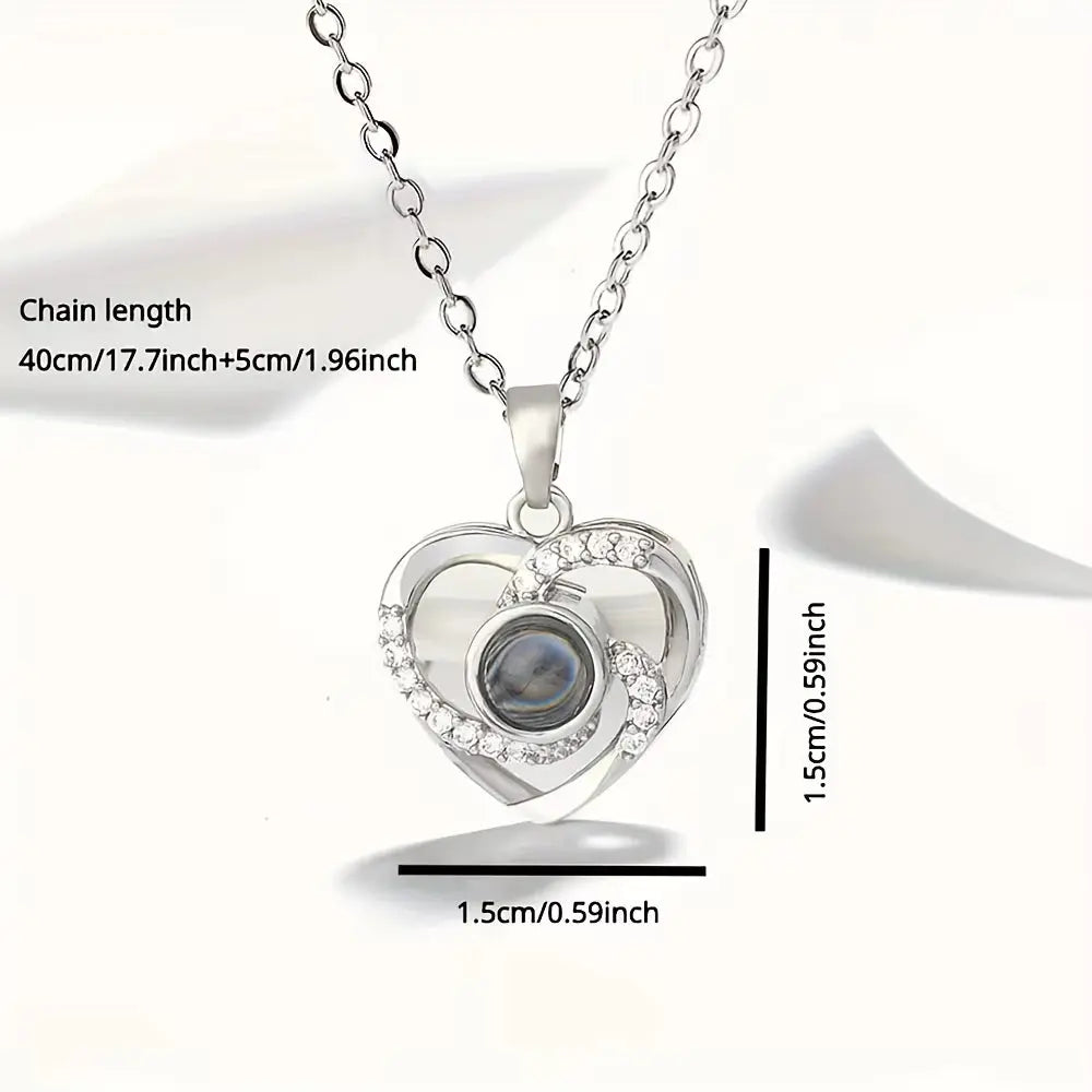 1Pc Love Pendant Necklace, Artificial Rose Gift Box Set, for Mother'S Day, Valentine'S Day, Wife, Daughter, Grandmother