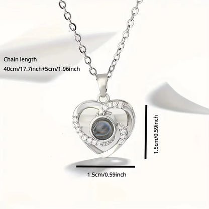 1Pc Love Pendant Necklace, Artificial Rose Gift Box Set, for Mother'S Day, Valentine'S Day, Wife, Daughter, Grandmother