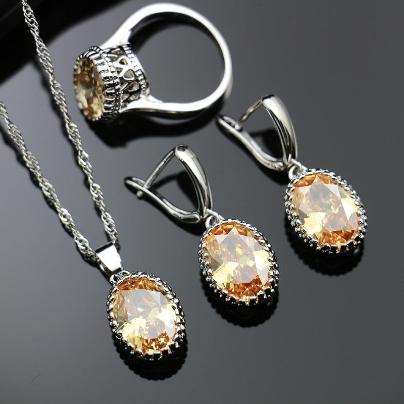 Bride Wedding Party Dinner Jewellery Set Hair Claw Diamond Jewellery Bijou'KAEL