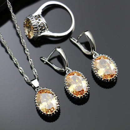 Bride Wedding Party Dinner Jewellery Set Hair Claw Diamond Jewellery Bijou'KAEL