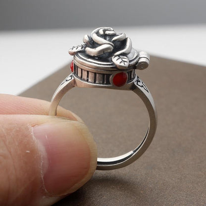 Openable Ring Plated White Gold Jewellery Vintage Bijou'KAEL