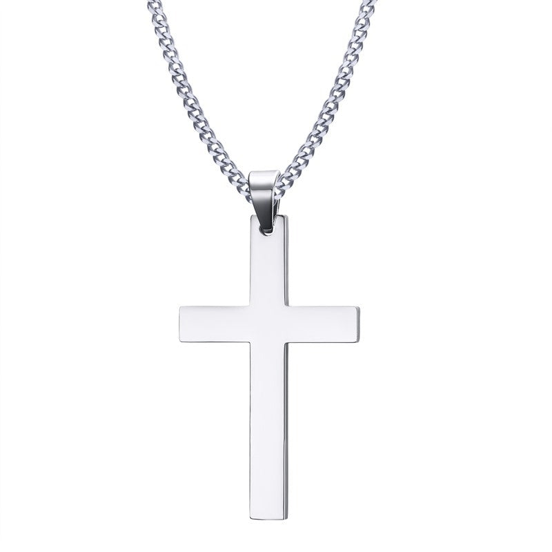 Stainless Steel Cross Pendant Gold Sweater Necklace Black Foreign Trade Accessories Jewellery Accessories Wholesale PN-572 Bijou'KAEL