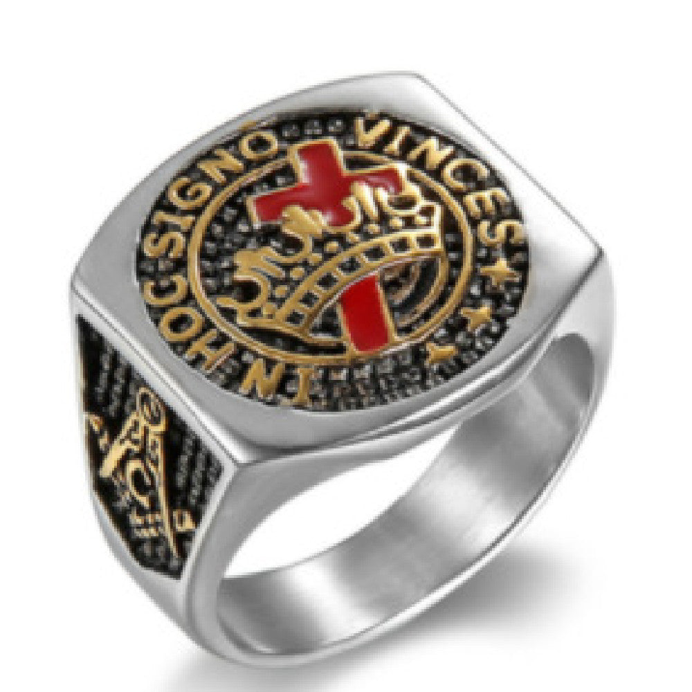 Vintage Cross Stainless Steel Ring Bijou'KAEL
