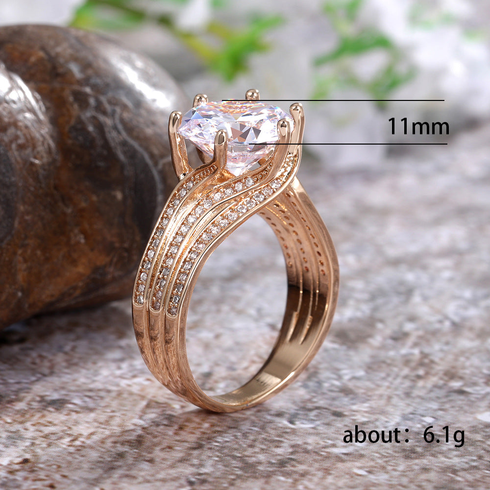 Classic Six-Claw Gold Ring Jewellery Bijou'KAEL