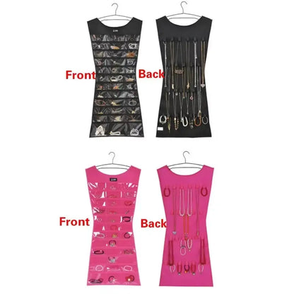 Hanging Storage Bag Jewelry Holder Necklace Bracelet Earring Ring Jewelry Organizers and Storage Jewelry Box ( No Hanger）