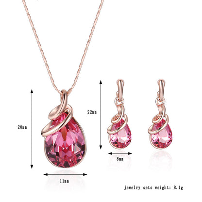 Alloy Gemstone Jewellery Set Necklace Bijou'KAEL