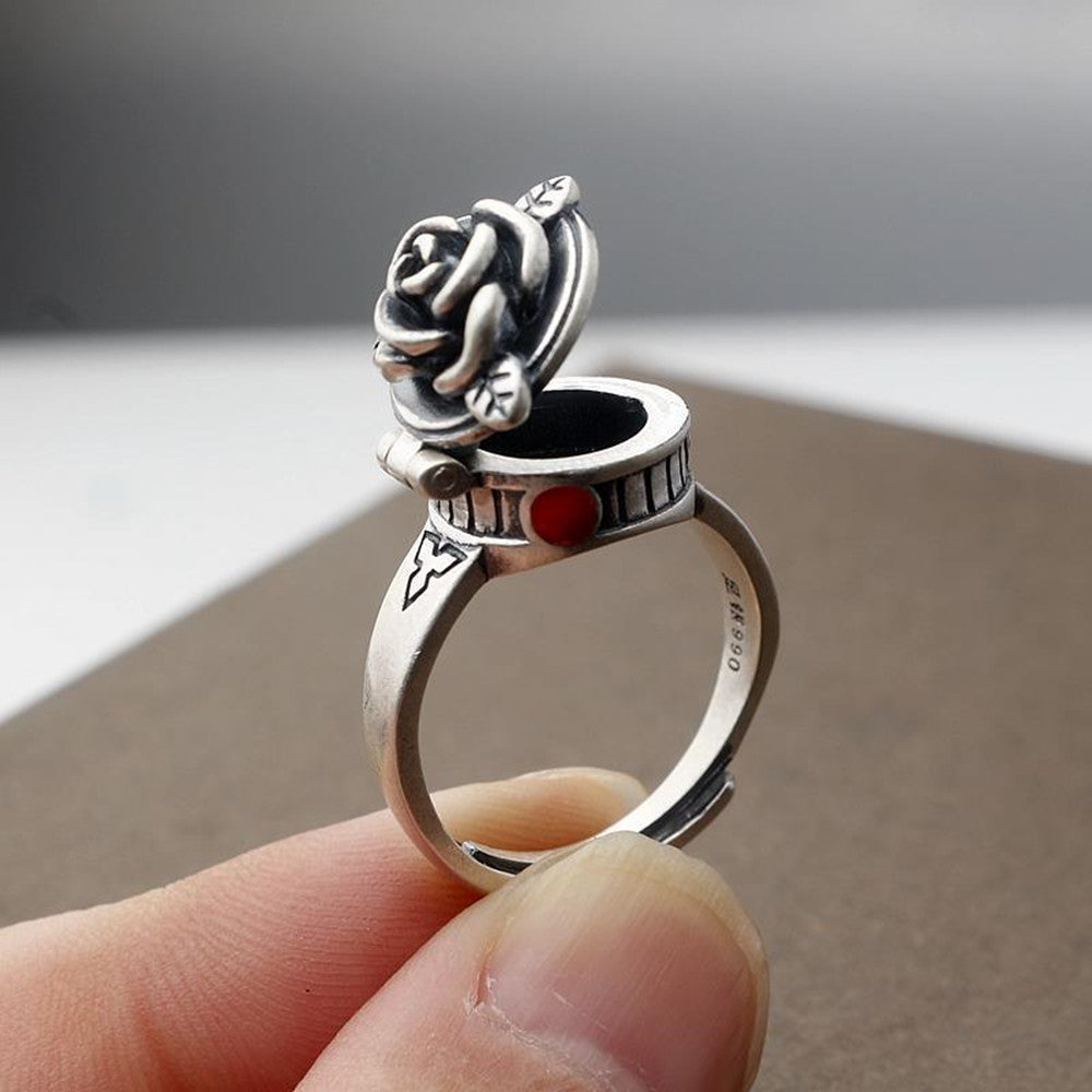 Openable Ring Plated White Gold Jewellery Vintage Bijou'KAEL