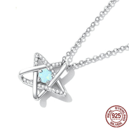 Openwork Pentagram Niche Collarbone Chain Jewellery Bijou'KAEL