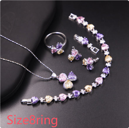 Clover Zircon Diamond Jewellery Set Women Bijou'KAEL