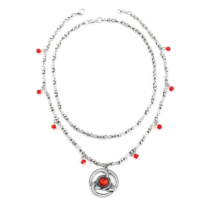 Fashion Alloy Silver Necklace Jewellery Bijou'KAEL