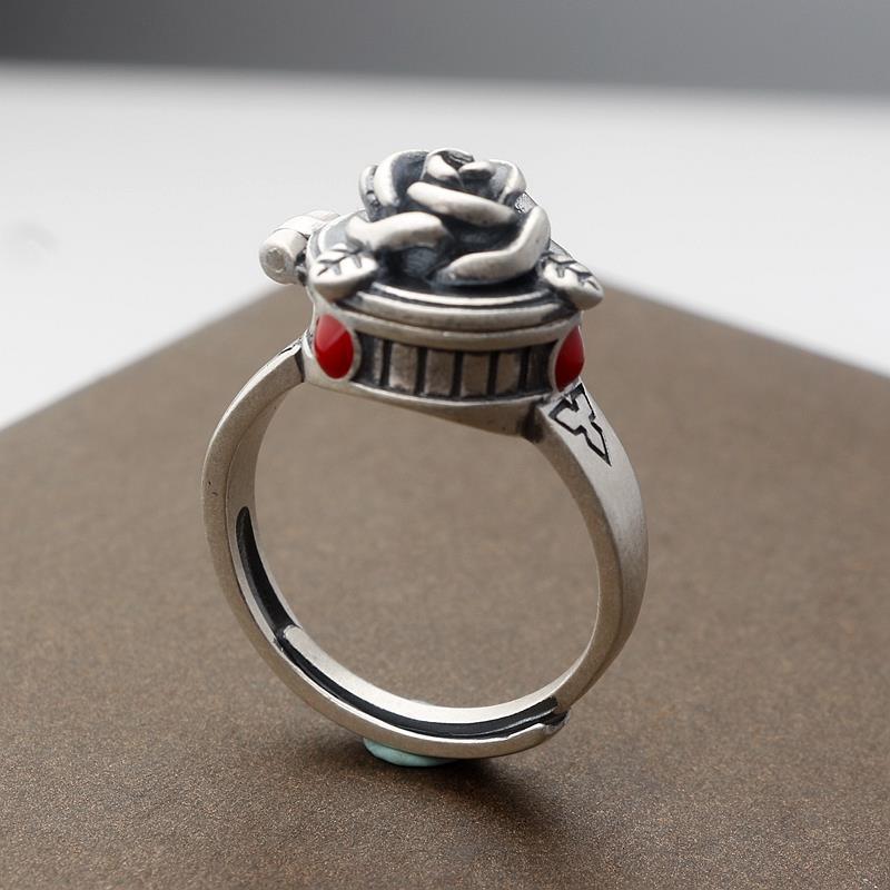 Openable Ring Plated White Gold Jewellery Vintage Bijou'KAEL