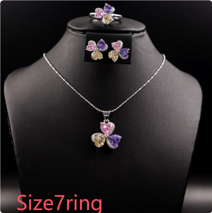 Clover Zircon Diamond Jewellery Set Women Bijou'KAEL