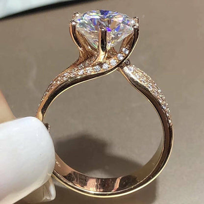 Classic Six-Claw Gold Ring Jewellery Bijou'KAEL