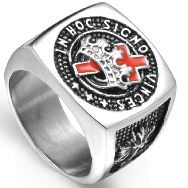 Vintage Cross Stainless Steel Ring Bijou'KAEL