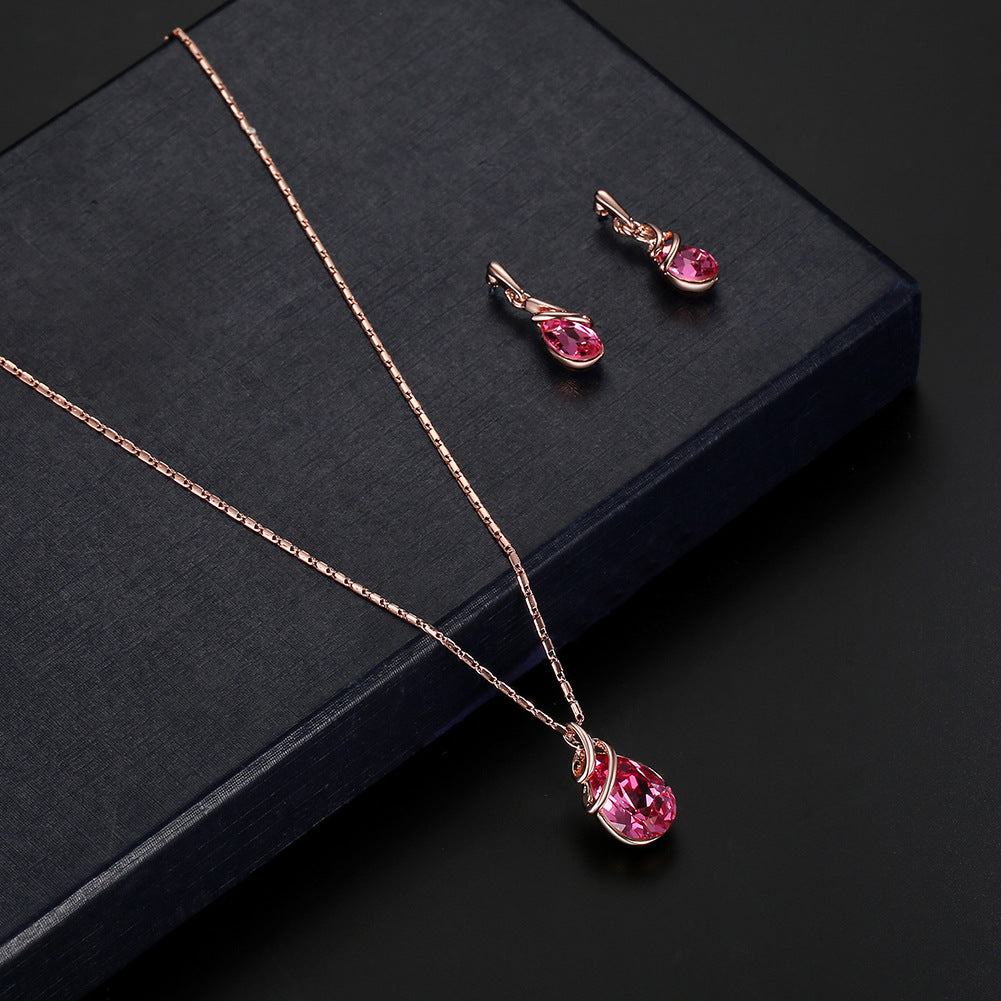 Alloy Gemstone Jewellery Set Necklace Bijou'KAEL