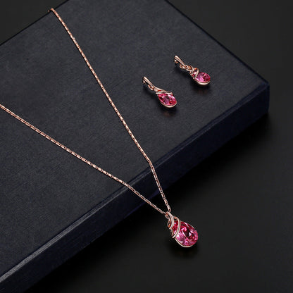 Alloy Gemstone Jewellery Set Necklace Bijou'KAEL
