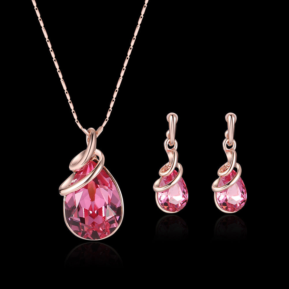 Alloy Gemstone Jewellery Set Necklace Bijou'KAEL