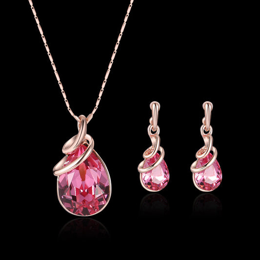 Alloy Gemstone Jewellery Set Necklace Bijou'KAEL