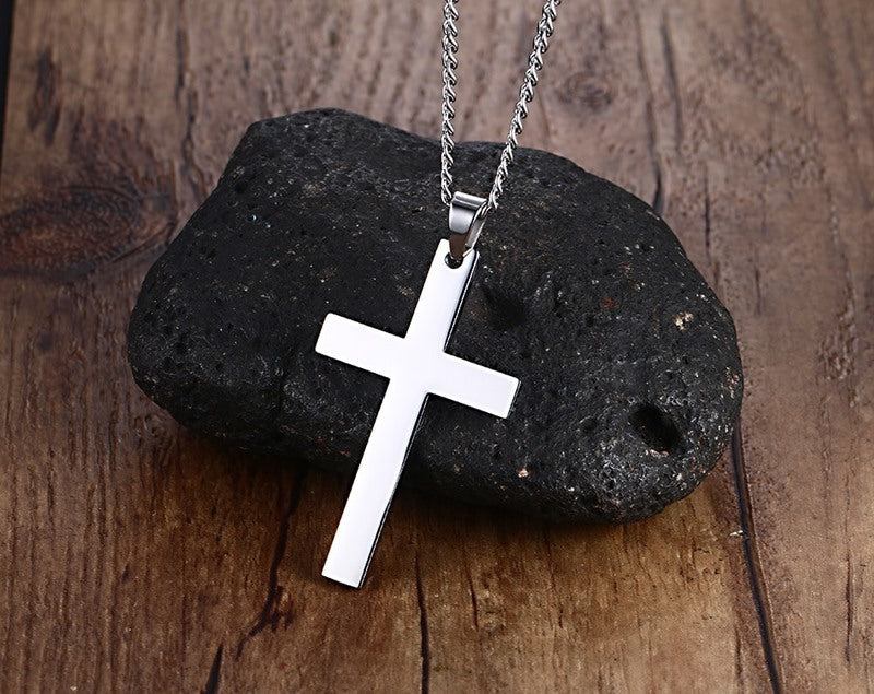 Stainless Steel Cross Pendant Gold Sweater Necklace Black Foreign Trade Accessories Jewellery Accessories Wholesale PN-572 Bijou'KAEL