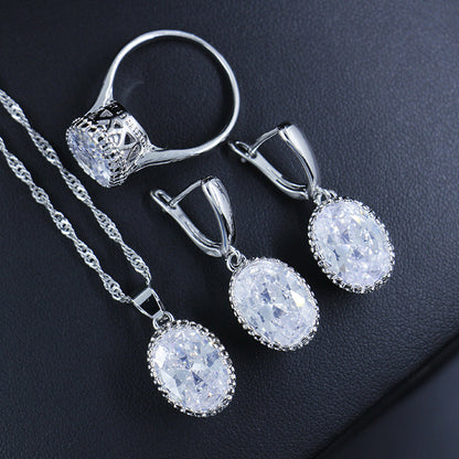 Bride Wedding Party Dinner Jewellery Set Hair Claw Diamond Jewellery Bijou'KAEL