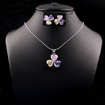 Clover Zircon Diamond Jewellery Set Women Bijou'KAEL