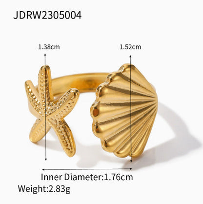 Stainless Steel Ring Ins Shell Bracelet Bijou'KAEL