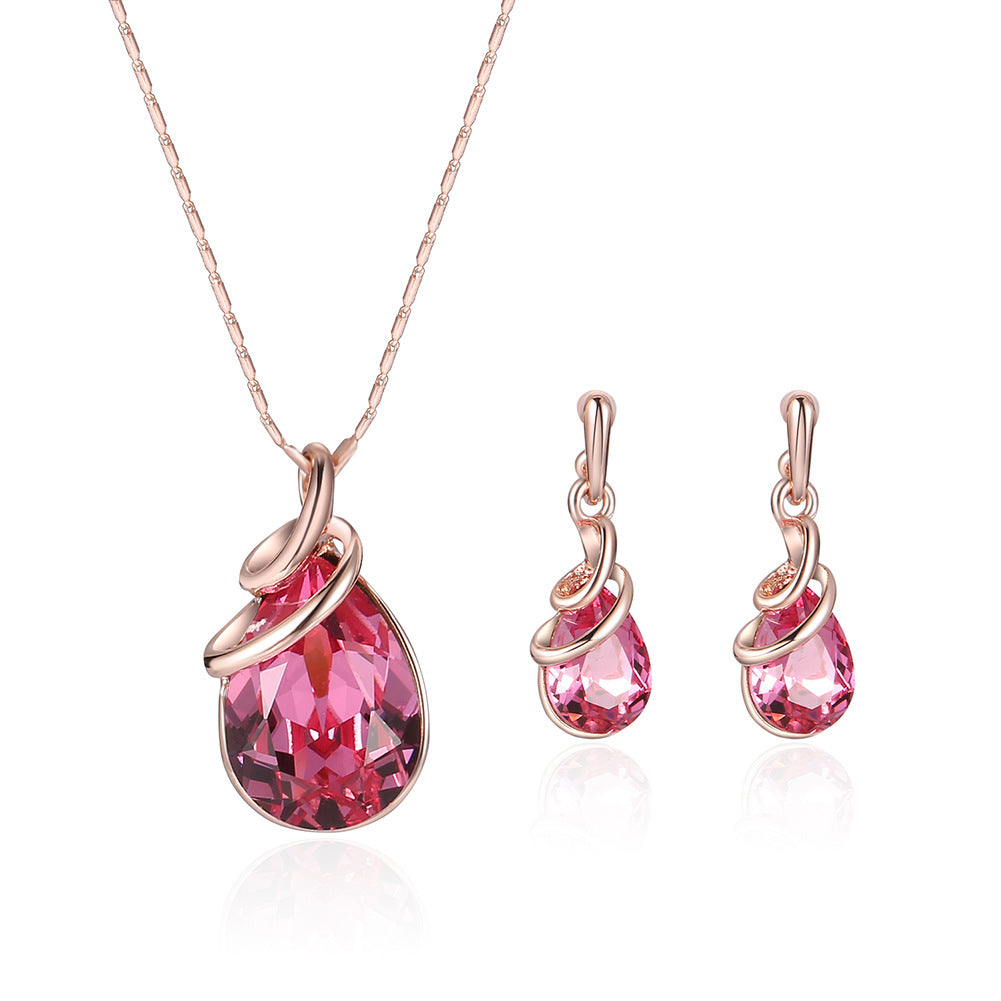 Alloy Gemstone Jewellery Set Necklace Bijou'KAEL